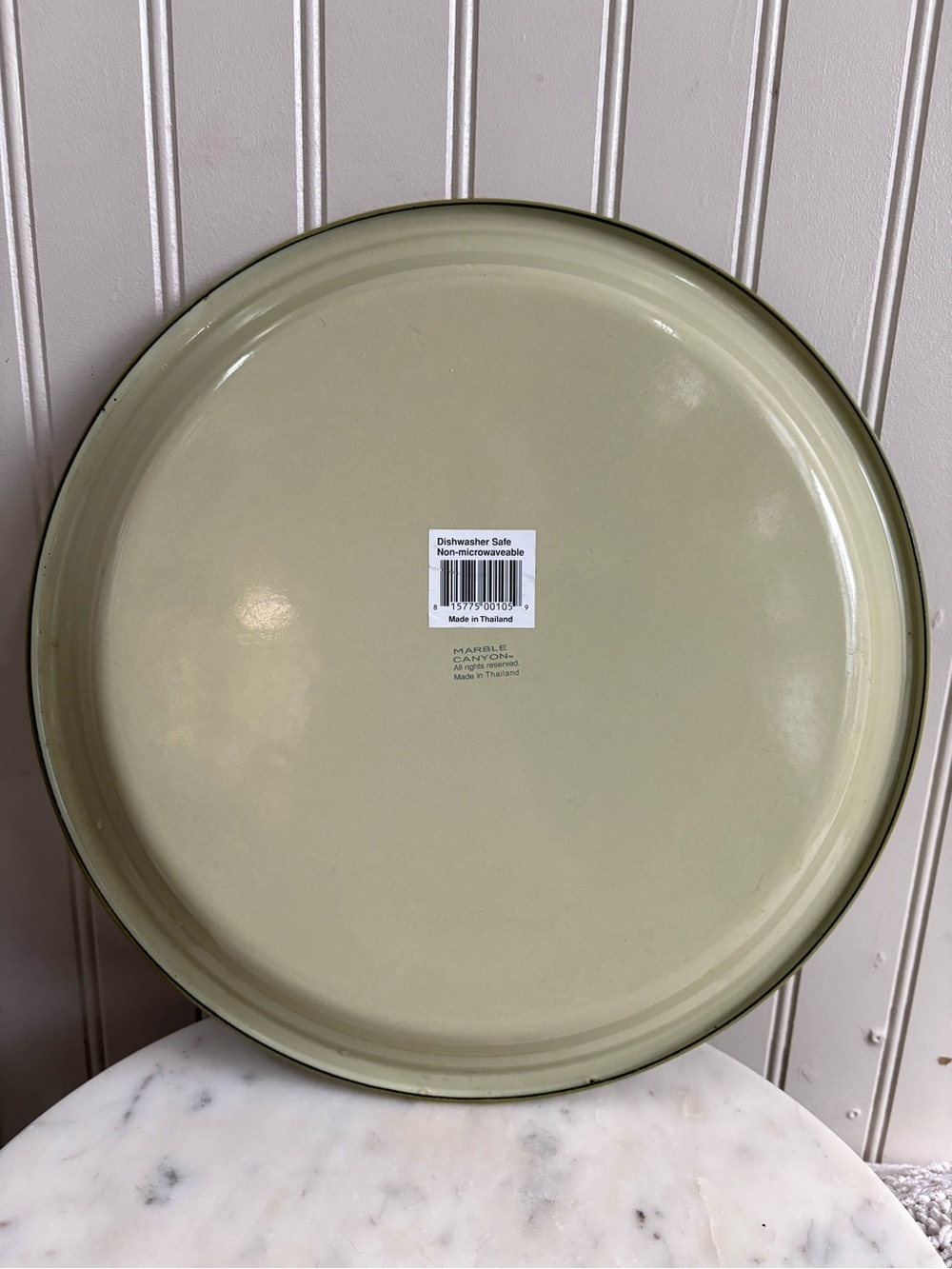 Marble Canyon Enamelware Large Trout Plate/Serving Platter Green 12.5” Diameter - Picture 9 of 11